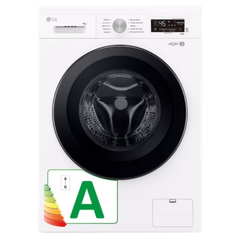 LG F4X1009NWK washing machine with WiFi, steam and Inverter motor, 9 kg, class A