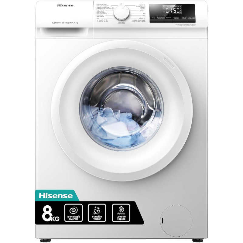 Hisense WFQP801419VM front-loading washing machine, 8 kg, 1400 rpm