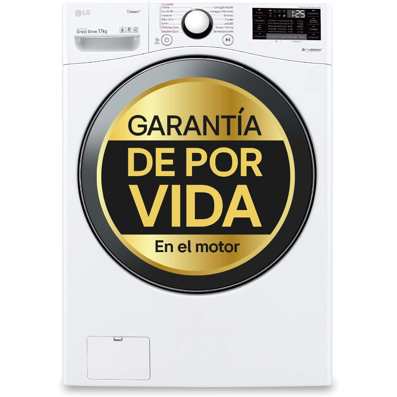 LG F1P1CY2W washing machine of 17 kg and 1100 rpm spin speed