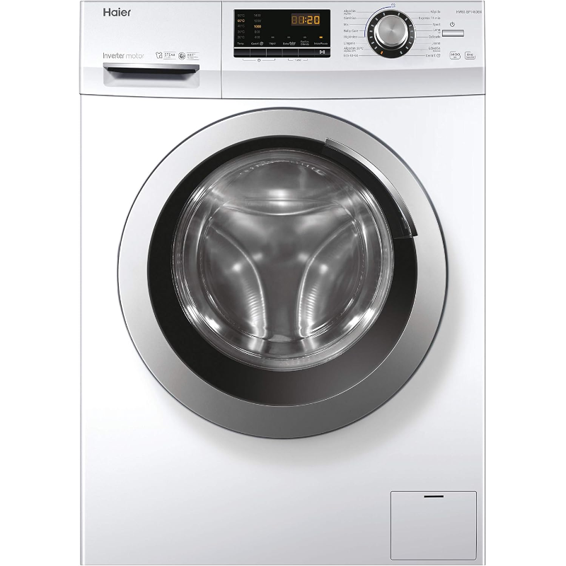 Haier HW80-BP14636N Inverter washing machine stainless steel finish