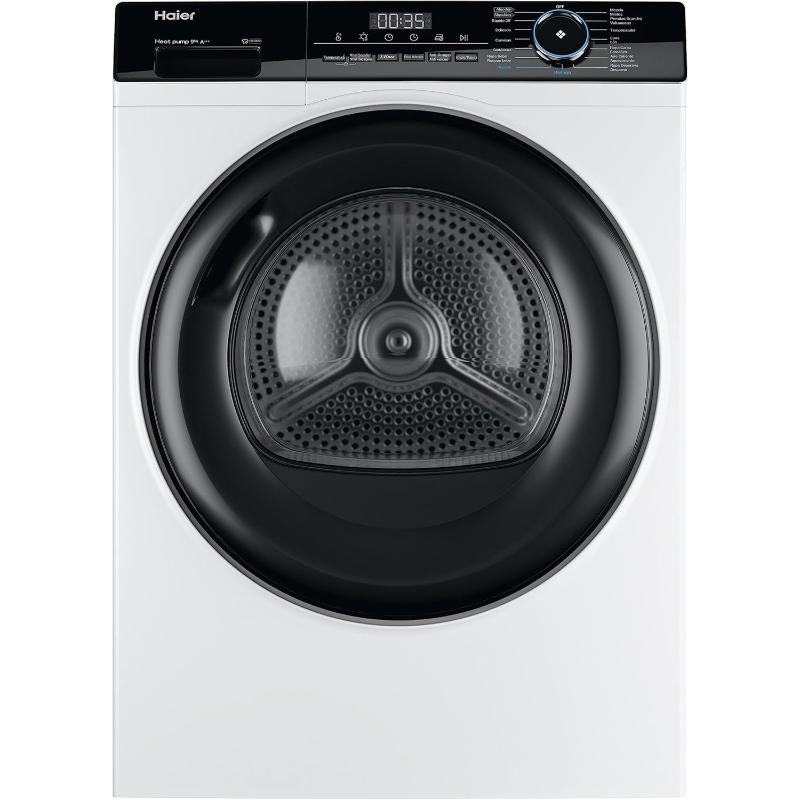 Haier HD90-A3939-IB, freestanding 9 kg tumble dryer with heat pump