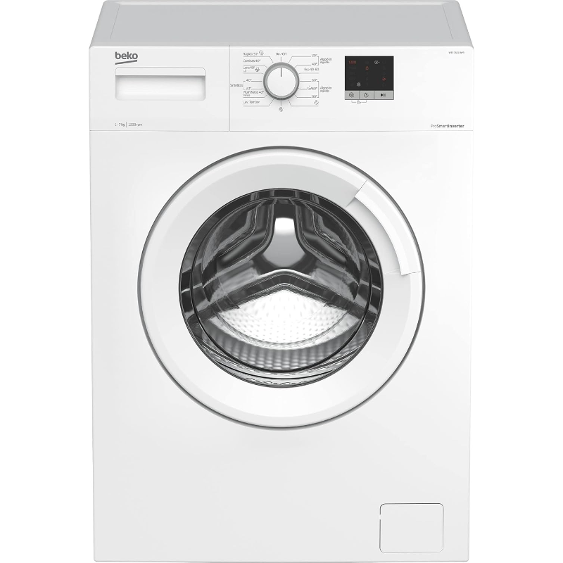 Beko 7 kg front-loading: washing machine 1200 rpm energy class D